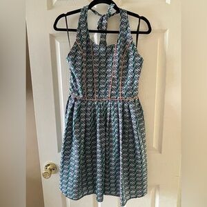 Rhyme & Echo retro halter top dress • women’s small